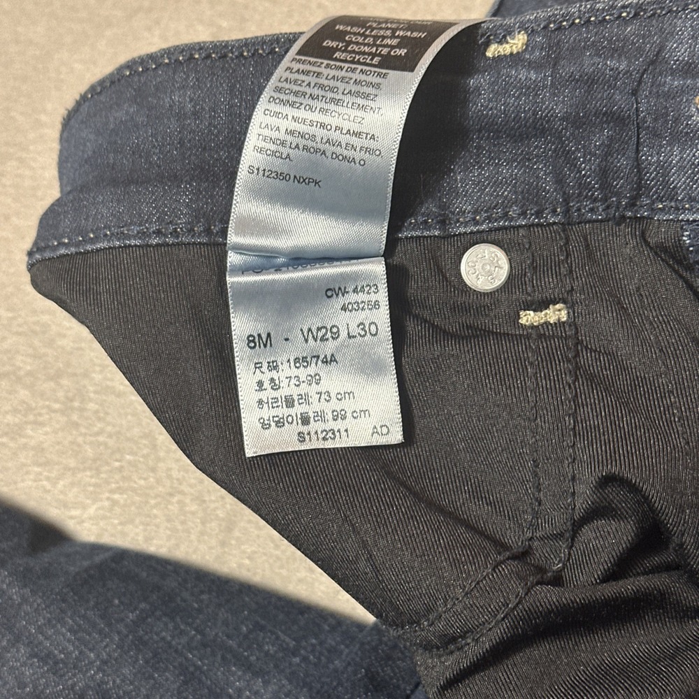 Levi Strauss Signature Women's Throw Back Skinny Dark Wash Jeans - Picture 5 of 7
